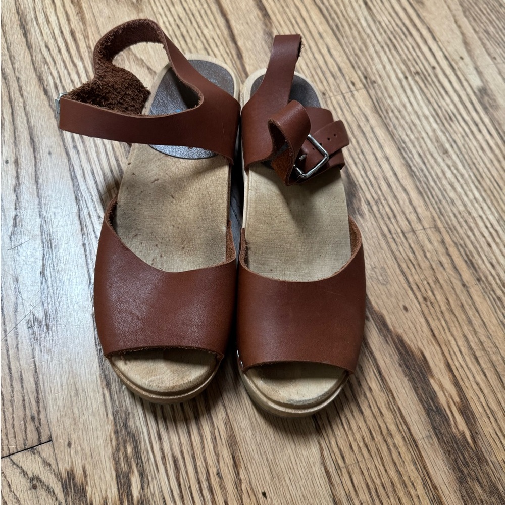 Brown Leather Kids Sandals